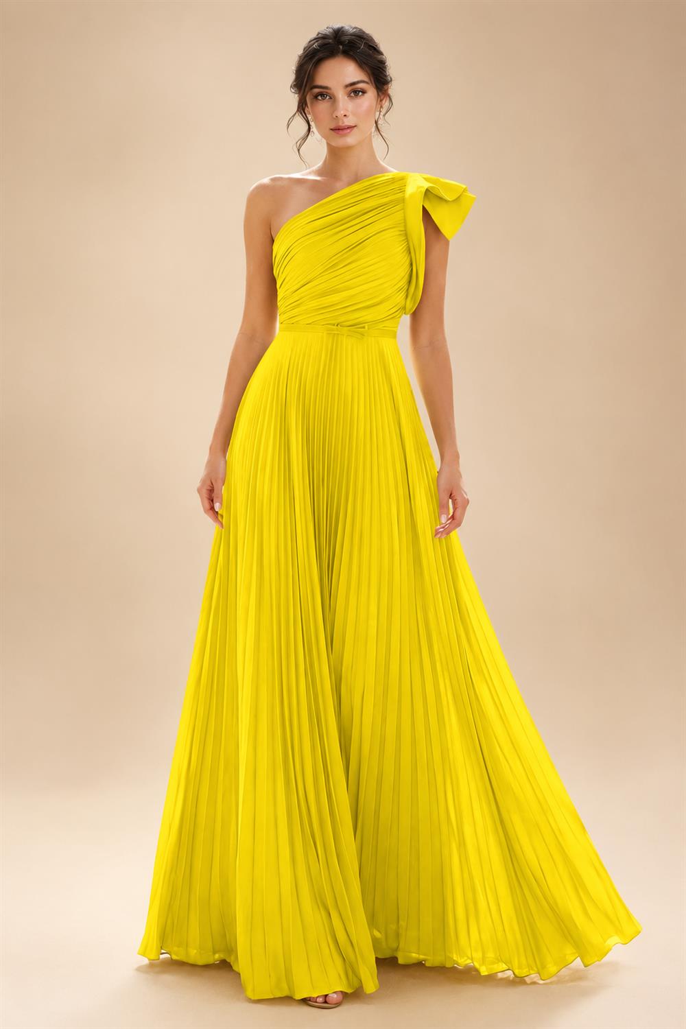 A-Line Pleated Chiffon One Shoulder Floor-Length Mother of the Bride & Groom Dresses (SHI22500625)