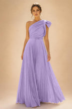 A-Line Pleated Chiffon One Shoulder Floor-Length Mother of the Bride & Groom Dresses (SHI22500625)