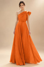 A-Line Pleated Chiffon One Shoulder Floor-Length Mother of the Bride & Groom Dresses (SHI22500625)
