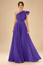 A-Line Pleated Chiffon One Shoulder Floor-Length Mother of the Bride & Groom Dresses (SHI22500625)