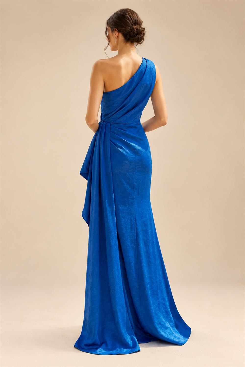 Satin V Neck Floral Print A Line Mother of the Bride Dresses (SHIR1110445)