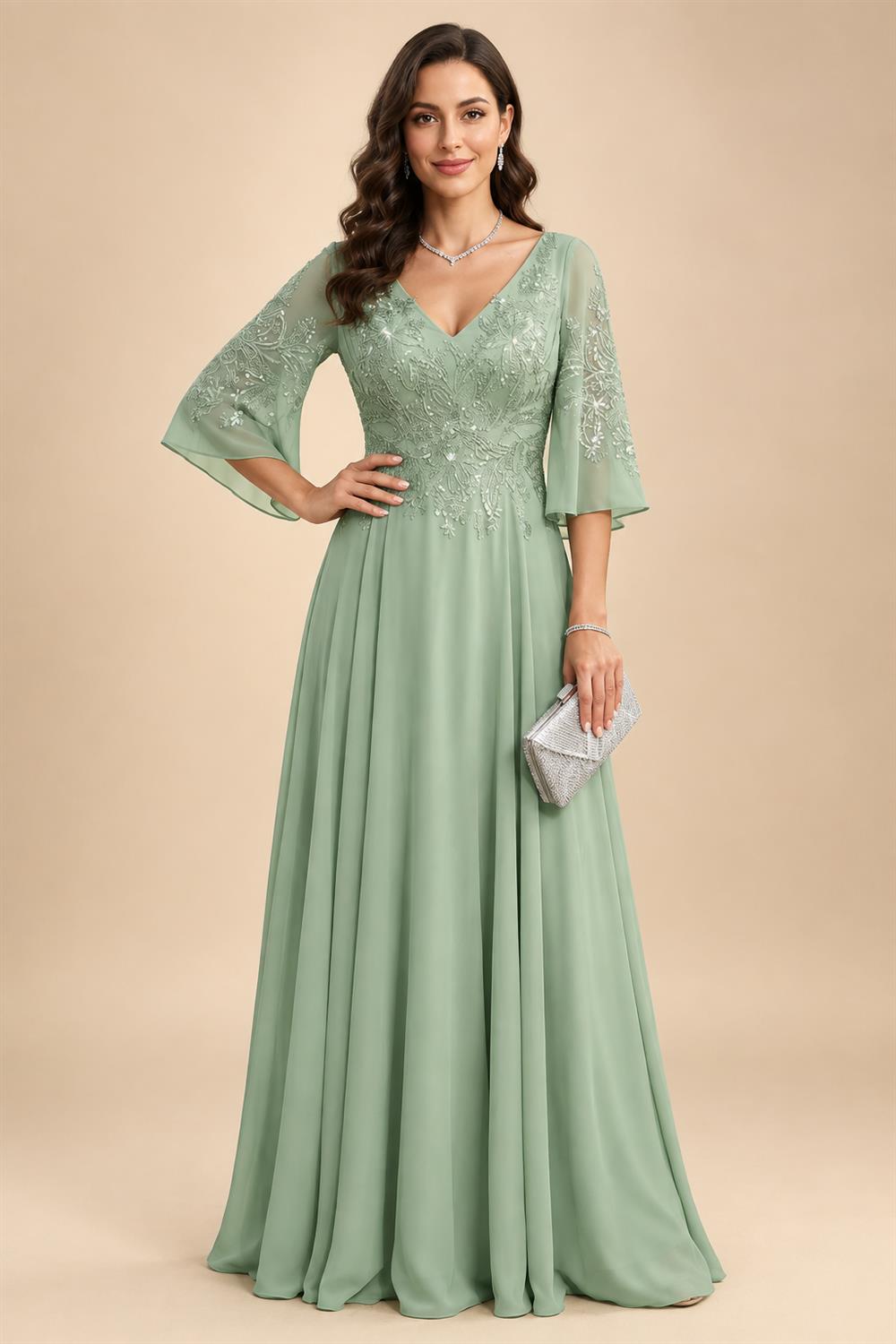 A-Line/Princess Off Shoulder Chiffon Floor-Length Mother of the Bride & Groom Dresses with Ruched Waist & Slit (SHI22501619)