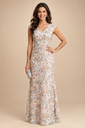 Sheath/Column Floral Lace Mother of the Bride & Groom Dresses with Rhinestones (SHI22500658)