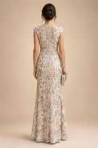 Sheath/Column Floral Lace Mother of the Bride & Groom Dresses with Rhinestones (SHI22500658)