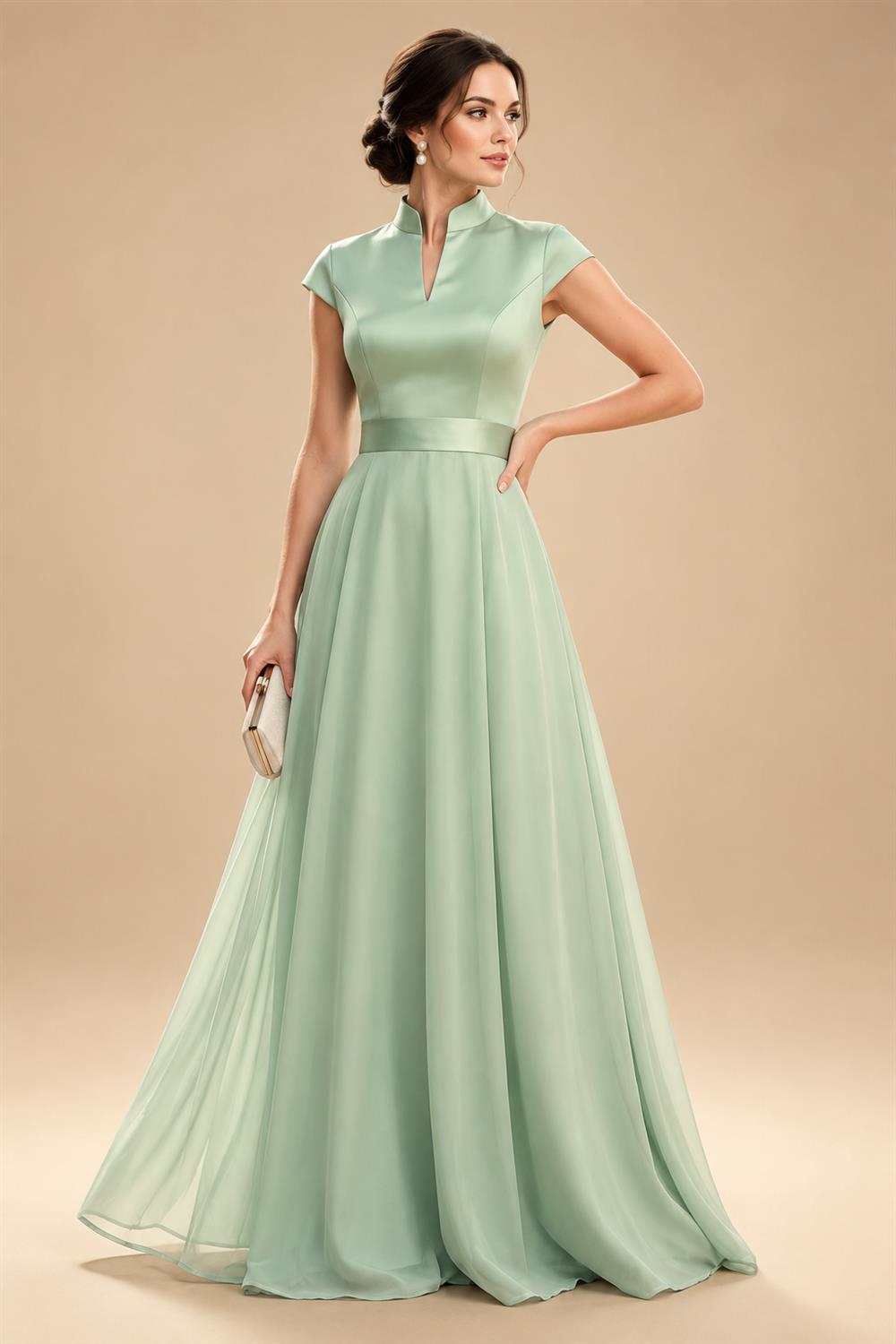 Sheath/Column One Shoulder Floral Embroidery Floor-Length Mother of the Bride & Groom Dresses with Side Draped Sash (SHI22501617)