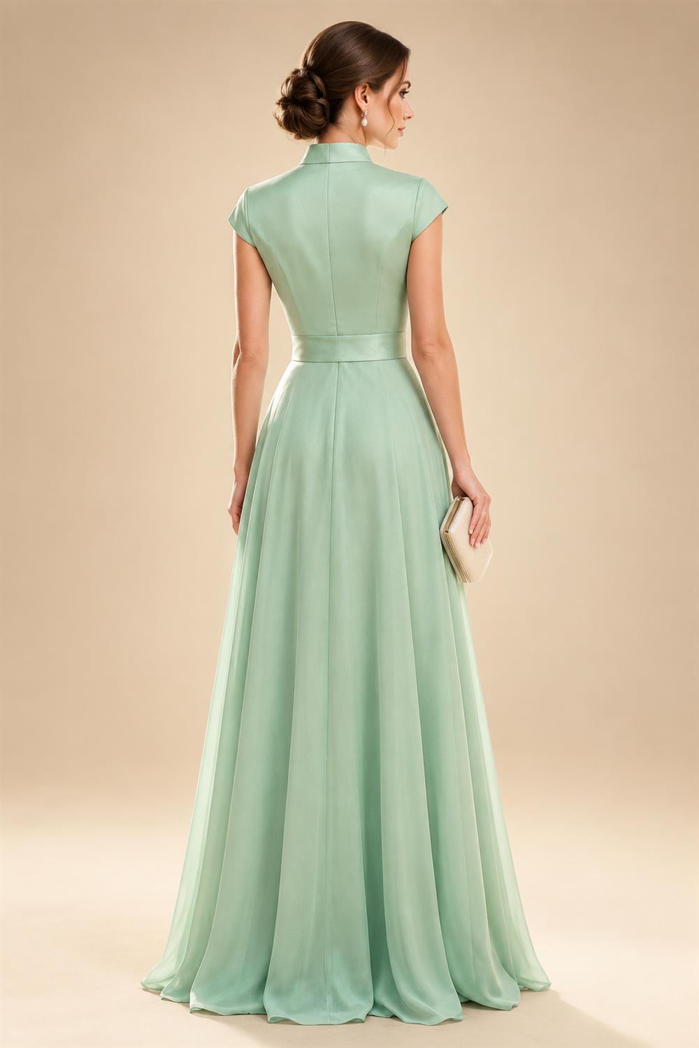 Sheath/Column One Shoulder Floral Embroidery Floor-Length Mother of the Bride & Groom Dresses with Side Draped Sash (SHI22501617)