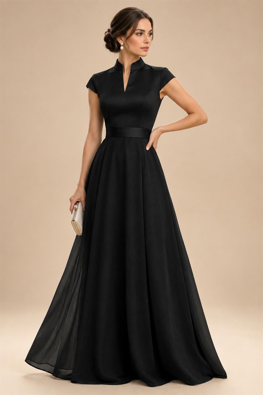 Elegant A-Line Chiffon Floor-Length Mother of the Bride & Groom Dresses with Satin Corset Bodice (SHI22500678)