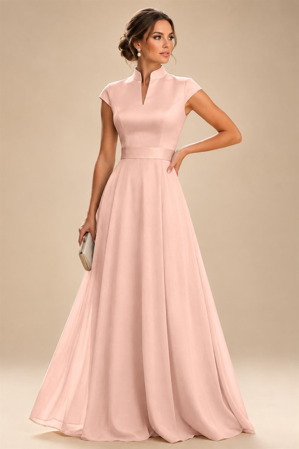 Elegant A-Line Chiffon Floor-Length Mother of the Bride & Groom Dresses with Satin Corset Bodice (SHI22500678)