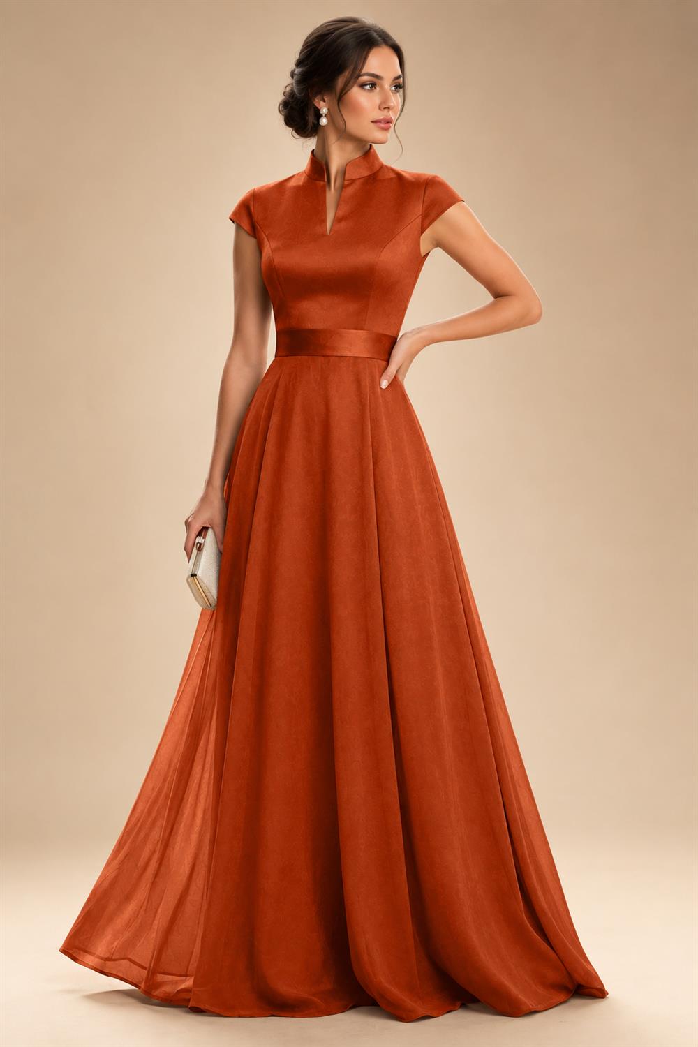 Elegant A-Line Chiffon Floor-Length Mother of the Bride & Groom Dresses with Satin Corset Bodice (SHI22500678)