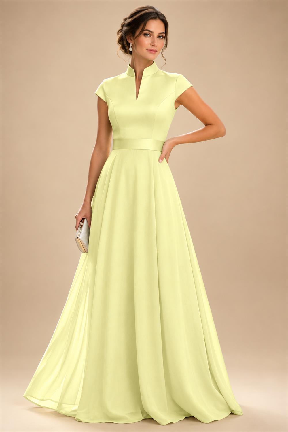 Elegant A-Line Chiffon Floor-Length Mother of the Bride & Groom Dresses with Satin Corset Bodice (SHI22500678)