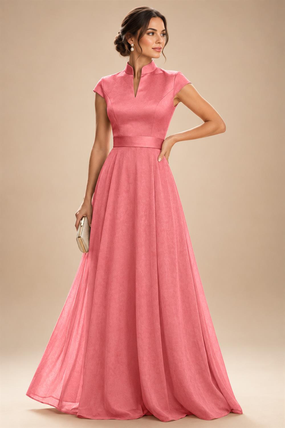 Elegant A-Line Chiffon Floor-Length Mother of the Bride & Groom Dresses with Satin Corset Bodice (SHI22500678)