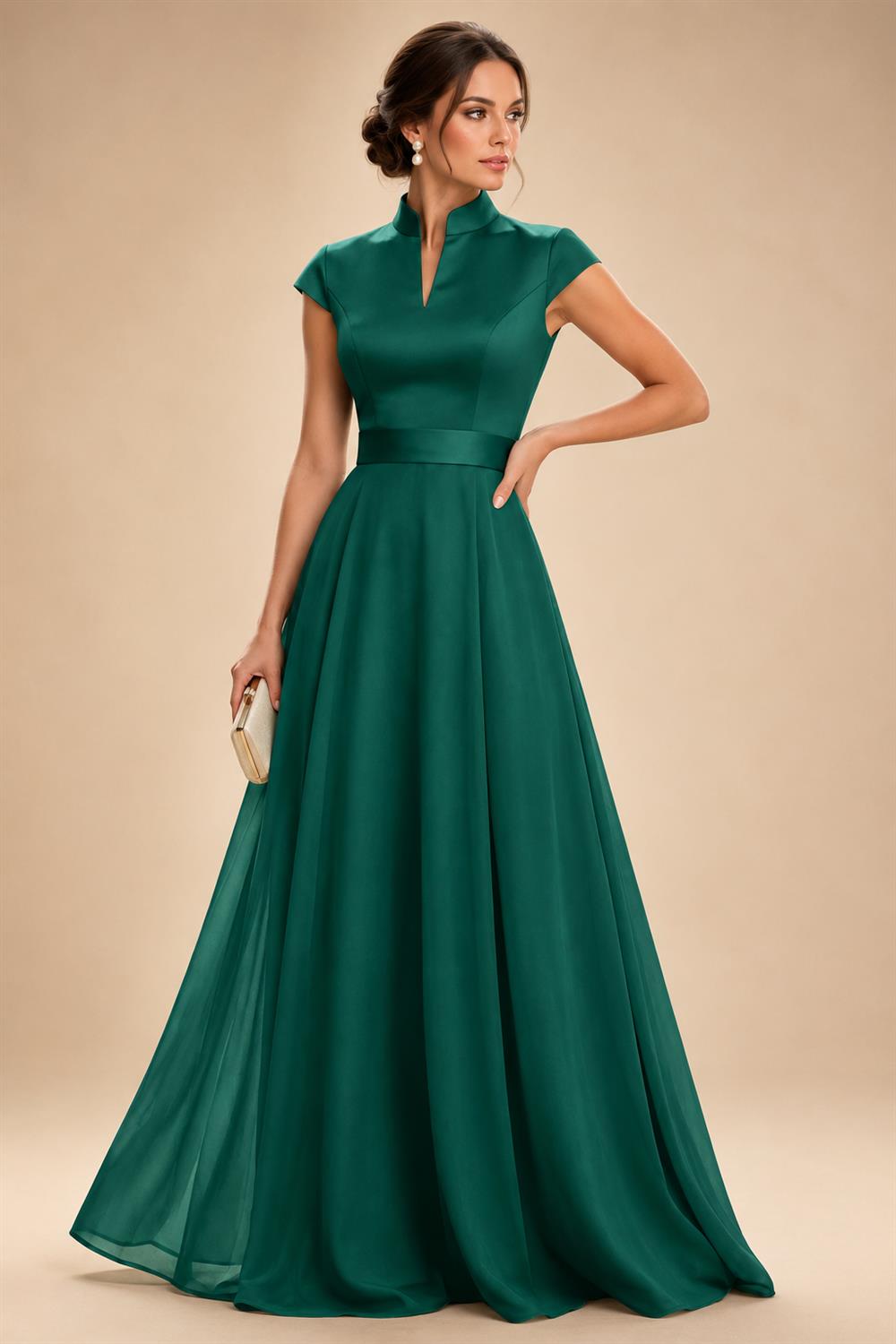 Elegant A-Line Chiffon Floor-Length Mother of the Bride & Groom Dresses with Satin Corset Bodice (SHI22500678)
