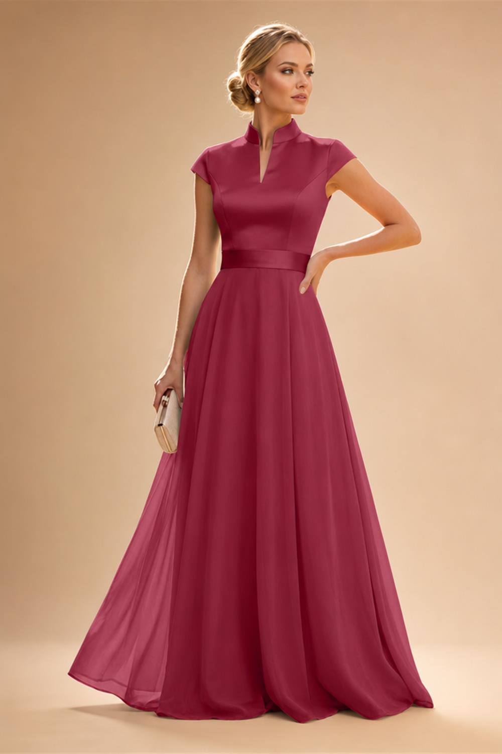 Elegant A-Line Chiffon Floor-Length Mother of the Bride & Groom Dresses with Satin Corset Bodice (SHI22500678)