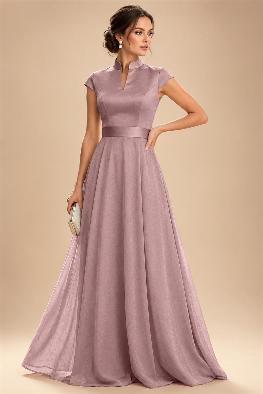 Elegant A-Line Chiffon Floor-Length Mother of the Bride & Groom Dresses with Satin Corset Bodice (SHI22500678)