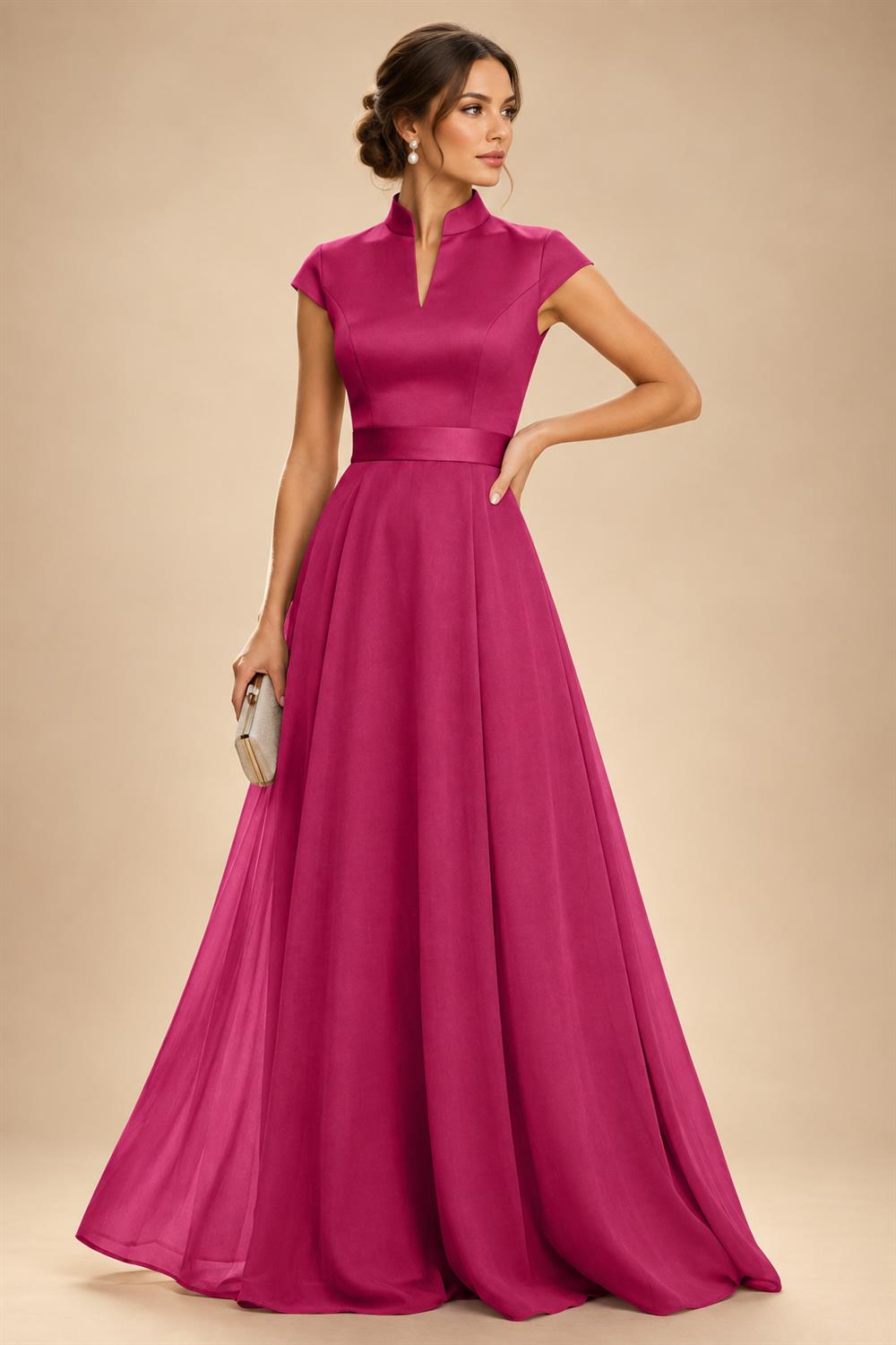 Elegant A-Line Chiffon Floor-Length Mother of the Bride & Groom Dresses with Satin Corset Bodice (SHI22500678)