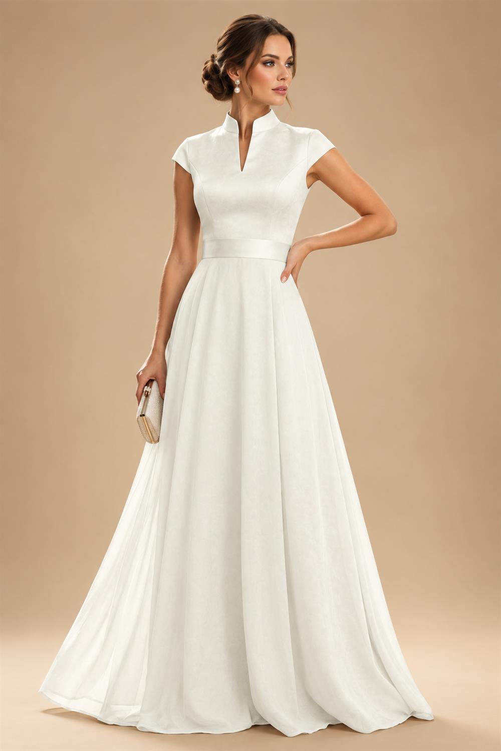 Elegant A-Line Chiffon Floor-Length Mother of the Bride & Groom Dresses with Satin Corset Bodice (SHI22500678)