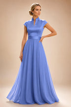 Elegant A-Line Chiffon Floor-Length Mother of the Bride & Groom Dresses with Satin Corset Bodice (SHI22500678)