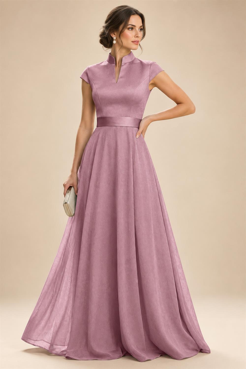 Elegant A-Line Chiffon Floor-Length Mother of the Bride & Groom Dresses with Satin Corset Bodice (SHI22500678)
