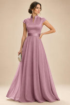 Elegant A-Line Chiffon Floor-Length Mother of the Bride & Groom Dresses with Satin Corset Bodice (SHI22500678)