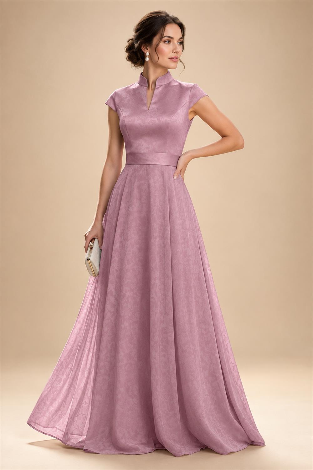 Elegant A-Line Chiffon Floor-Length Mother of the Bride & Groom Dresses with Satin Corset Bodice (SHI22500678)