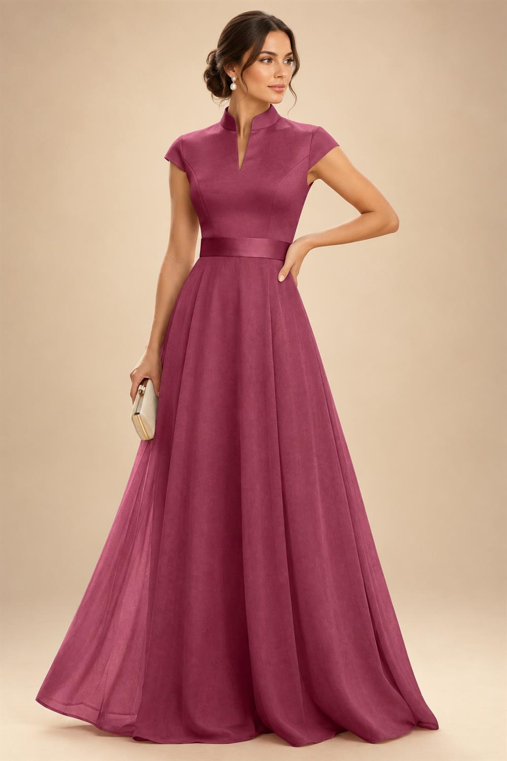 Elegant A-Line Chiffon Floor-Length Mother of the Bride & Groom Dresses with Satin Corset Bodice (SHI22500678)