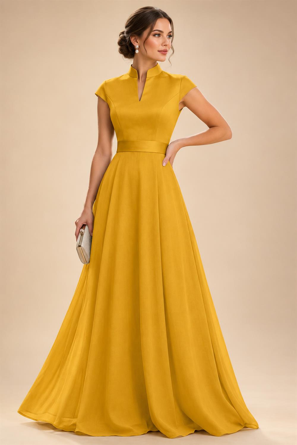 Elegant A-Line Chiffon Floor-Length Mother of the Bride & Groom Dresses with Satin Corset Bodice (SHI22500678)