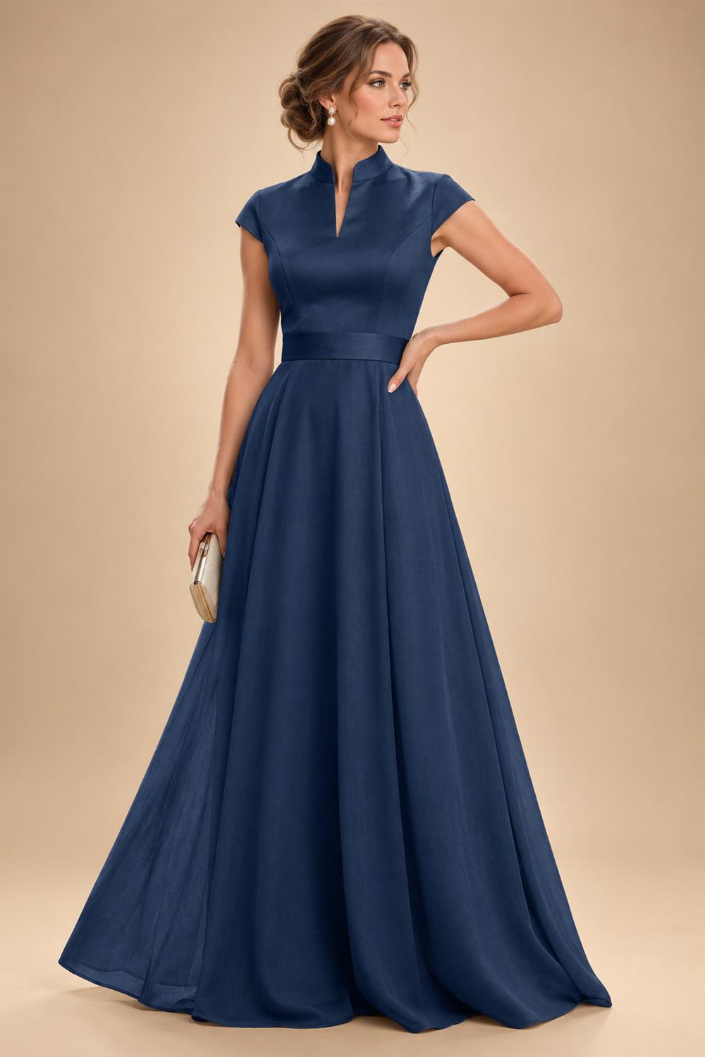 Elegant A-Line Chiffon Floor-Length Mother of the Bride & Groom Dresses with Satin Corset Bodice (SHI22500678)