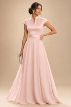 Elegant A-Line Chiffon Floor-Length Mother of the Bride & Groom Dresses with Satin Corset Bodice (SHI22500678)