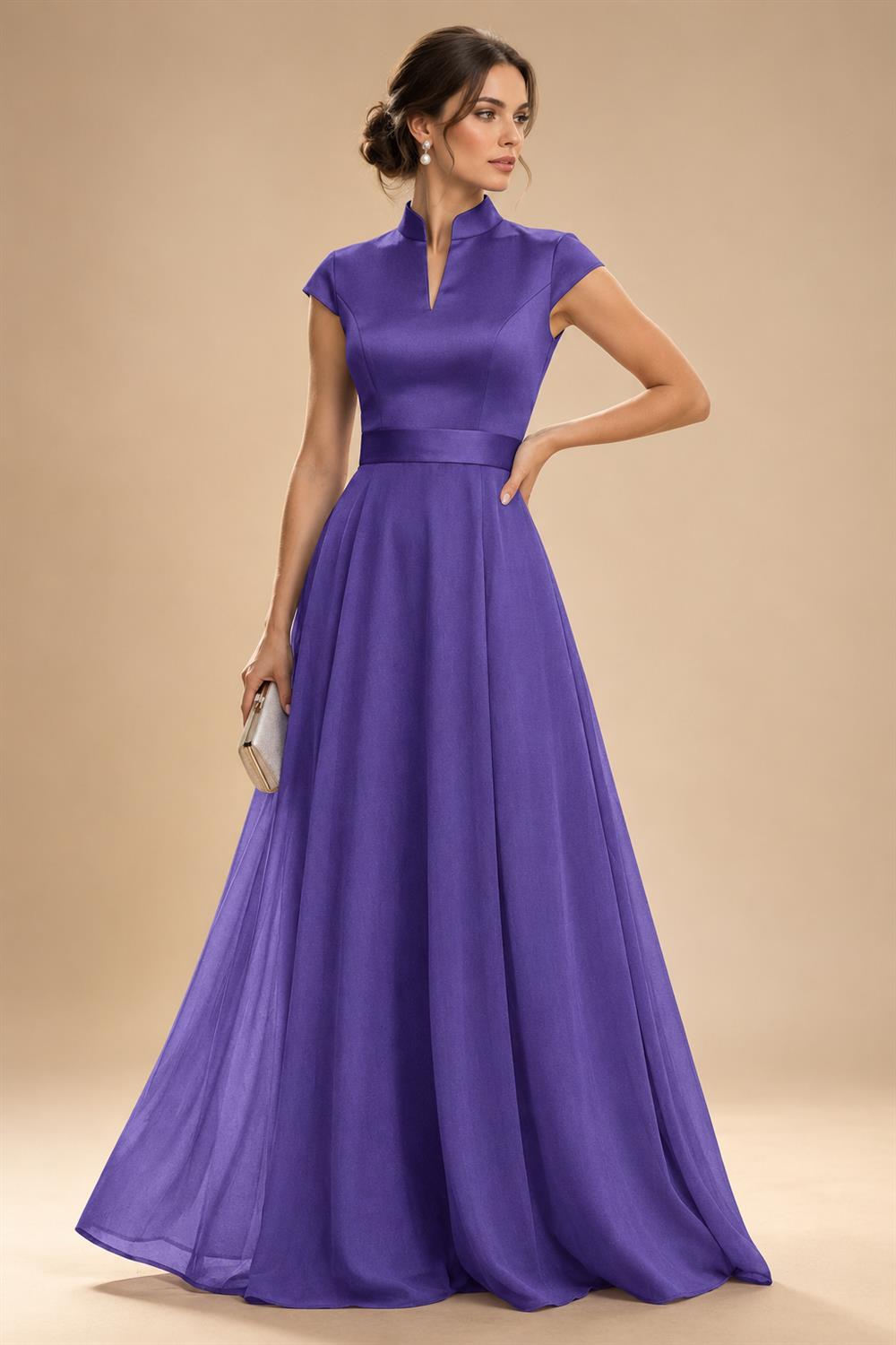 Elegant A-Line Chiffon Floor-Length Mother of the Bride & Groom Dresses with Satin Corset Bodice (SHI22500678)
