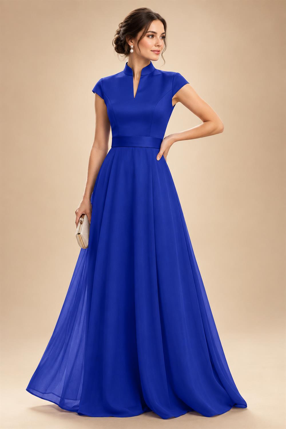 Elegant A-Line Chiffon Floor-Length Mother of the Bride & Groom Dresses with Satin Corset Bodice (SHI22500678)