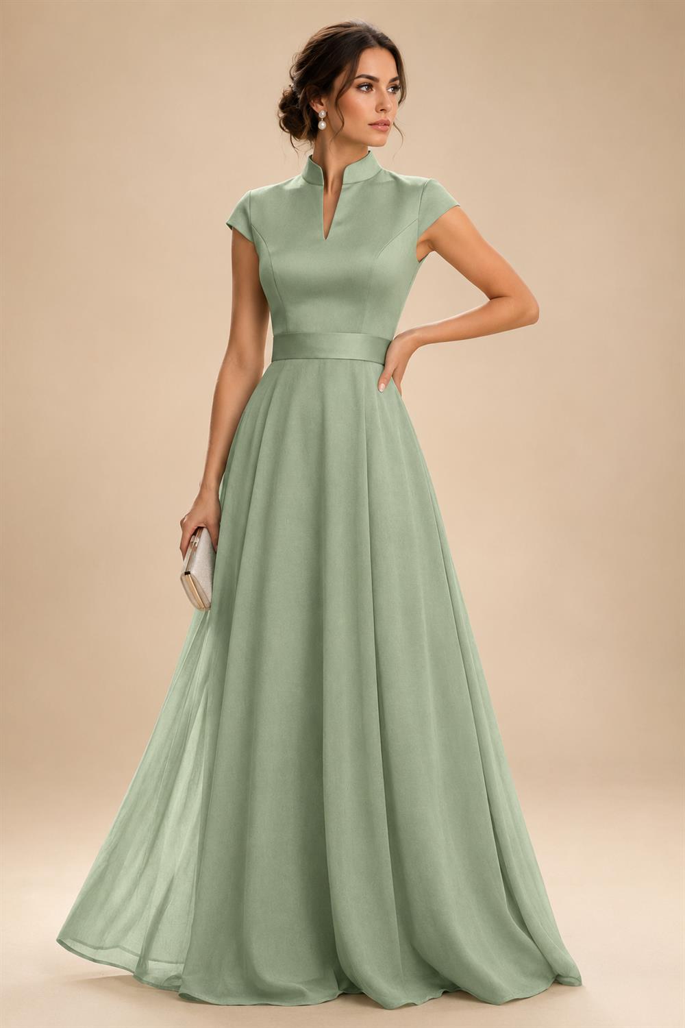 Elegant A-Line Chiffon Floor-Length Mother of the Bride & Groom Dresses with Satin Corset Bodice (SHI22500678)