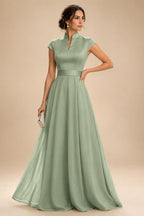 Elegant A-Line Chiffon Floor-Length Mother of the Bride & Groom Dresses with Satin Corset Bodice (SHI22500678)