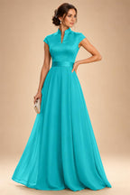 Elegant A-Line Chiffon Floor-Length Mother of the Bride & Groom Dresses with Satin Corset Bodice (SHI22500678)