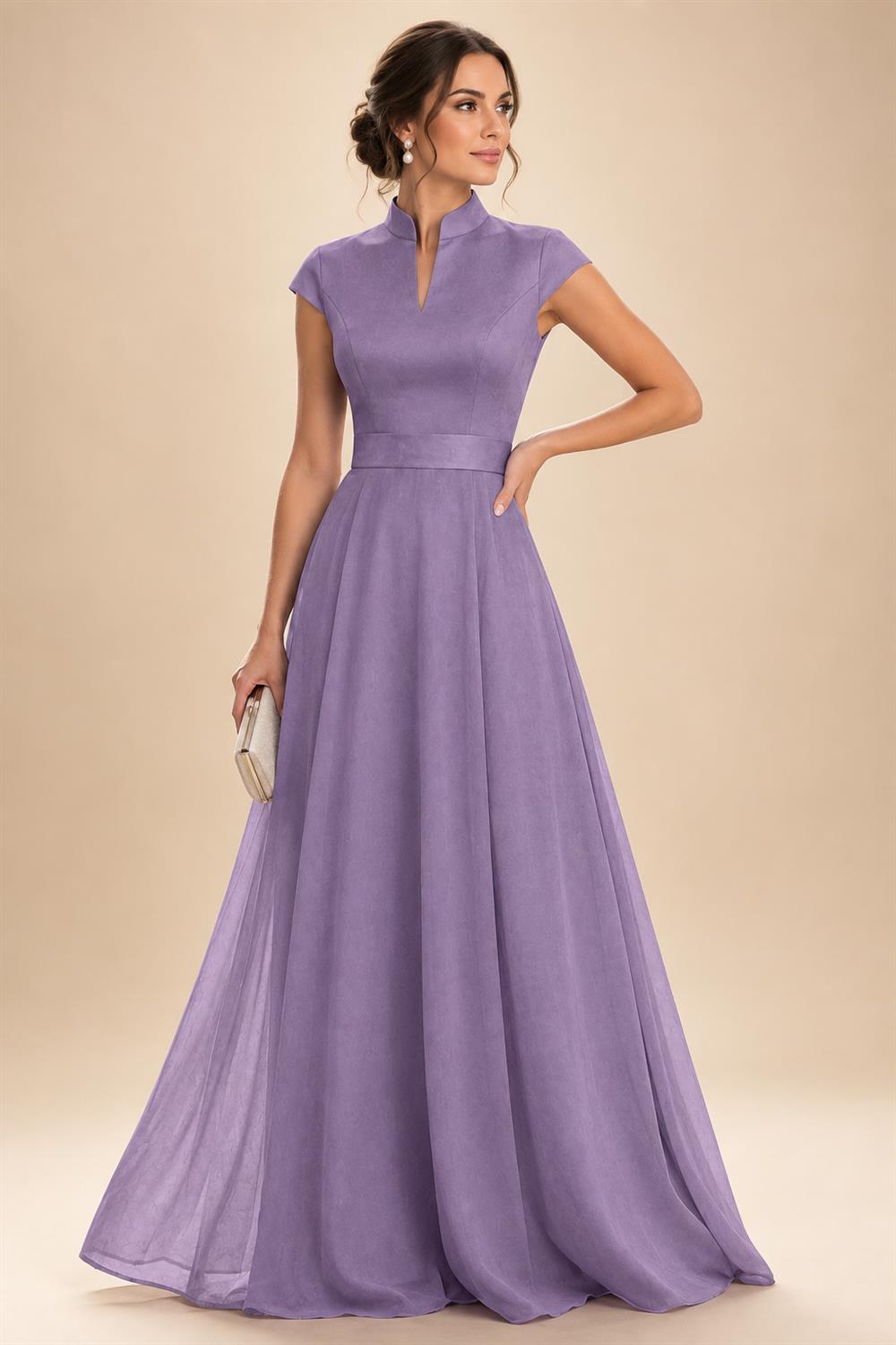 Elegant A-Line Chiffon Floor-Length Mother of the Bride & Groom Dresses with Satin Corset Bodice (SHI22500678)