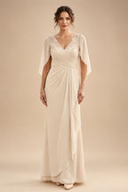 Sheath/Column Scoop Neck Velvet Maxi Mother of the Bride & Groom Dresses with Ruched Waist (SHI22501595)