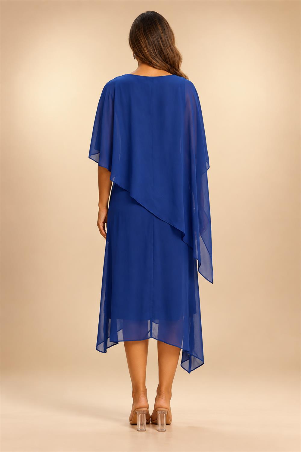 Mermaid Scoop Long Sleeve Floor Length Mother of the Bride Dresses with Peplum & Appliques (SHI22500269)