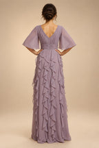 A-Line/Princess Scoop Neck Chiffon Floor-Length Mother of the Bride & Groom Dresses for Women (SHI22501635)