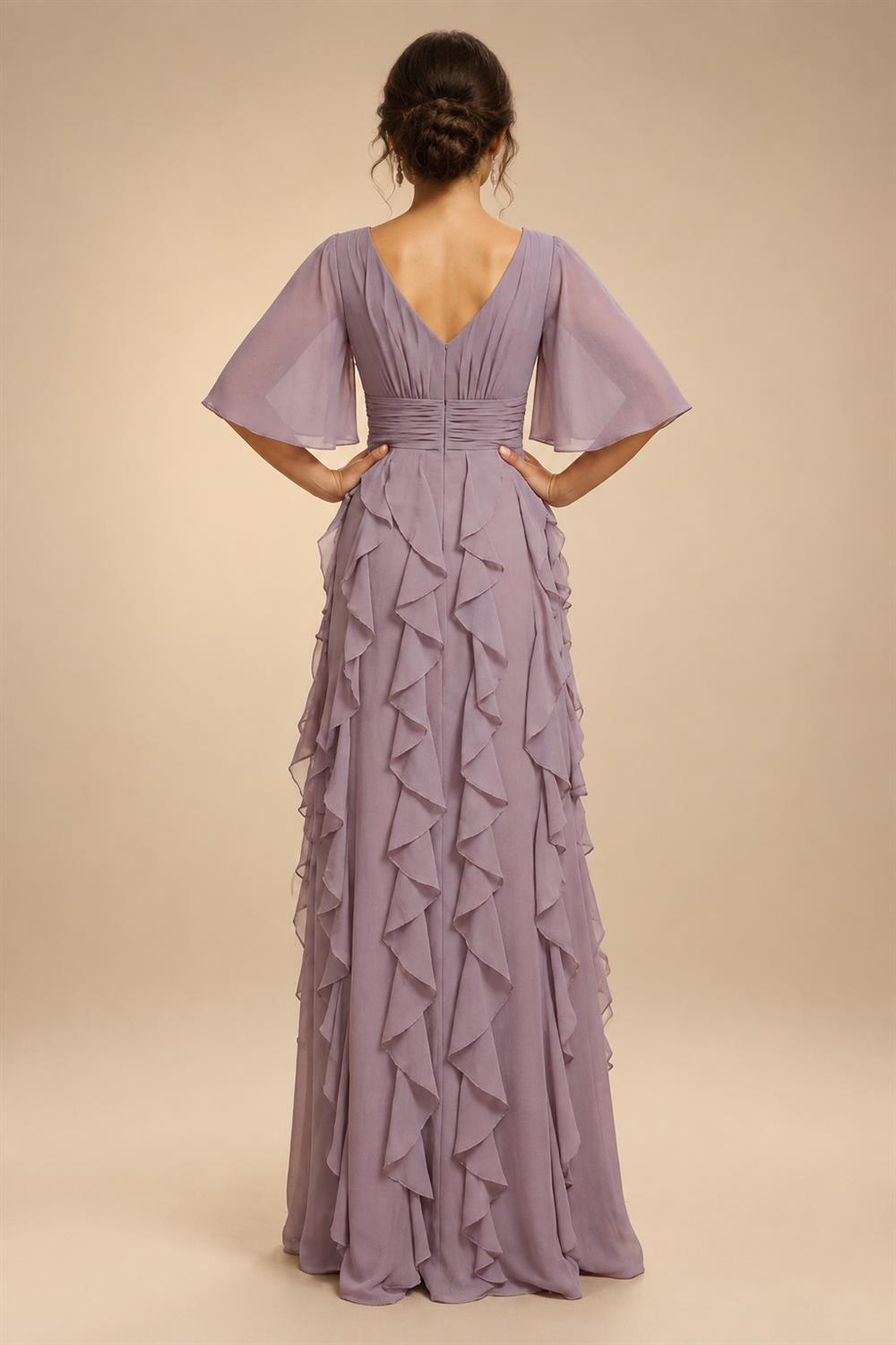 A-Line/Princess Scoop Neck Chiffon Floor-Length Mother of the Bride & Groom Dresses for Women (SHI22501635)