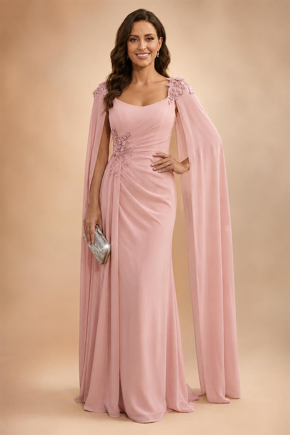 Elegant A-Line Chiffon Floor-Length Mother of the Bride & Groom Dresses with Satin Corset Bodice (SHI22500678)