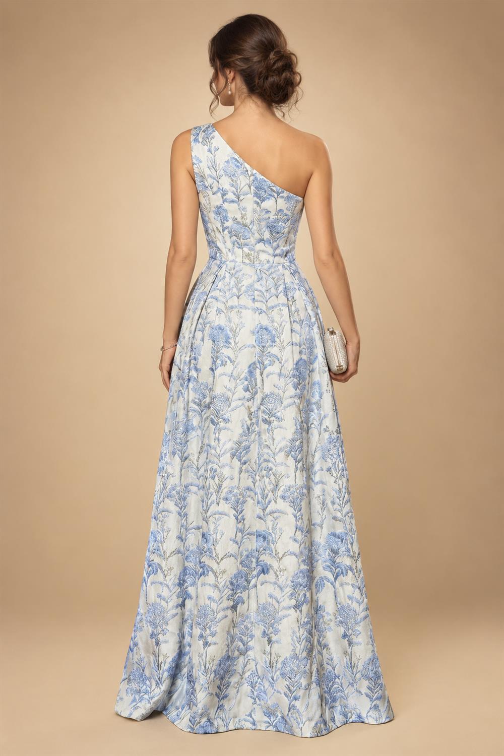 A-Line Chiffon Cape Sleeves Floor-Length Mother of the Bride & Groom Dresses with Ruched Waist (SHI22500705)