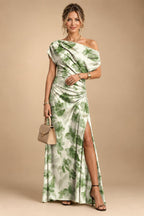 A-Line Chiffon Tiered Ruffles Mother of the Bride & Groom Dresses with Ruched Waist (SHI22500724)