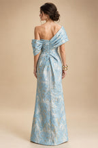 A-Line/Princess Scoop Neck Satin High-Low Mother of the Bride & Groom Dresses with Lace Appliques, Ruffles & Pleats (SHI22501633)
