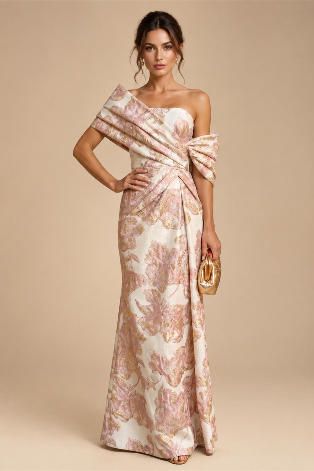 A-Line/Princess Scoop Neck Chiffon Floor-Length Mother of the Bride & Groom Dresses for Women (SHI22501635)