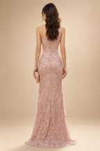 Lace Sheath/Column One Shoulder Floor-Length Mother of the Bride & Groom Dresses with Ruched Waist (SHI22500892)