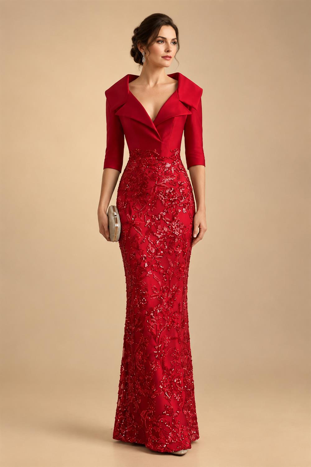 A-Line/Princess Scoop Neck Satin High-Low Mother of the Bride & Groom Dresses with Sequin Floral & Pleats (SHI22501631)