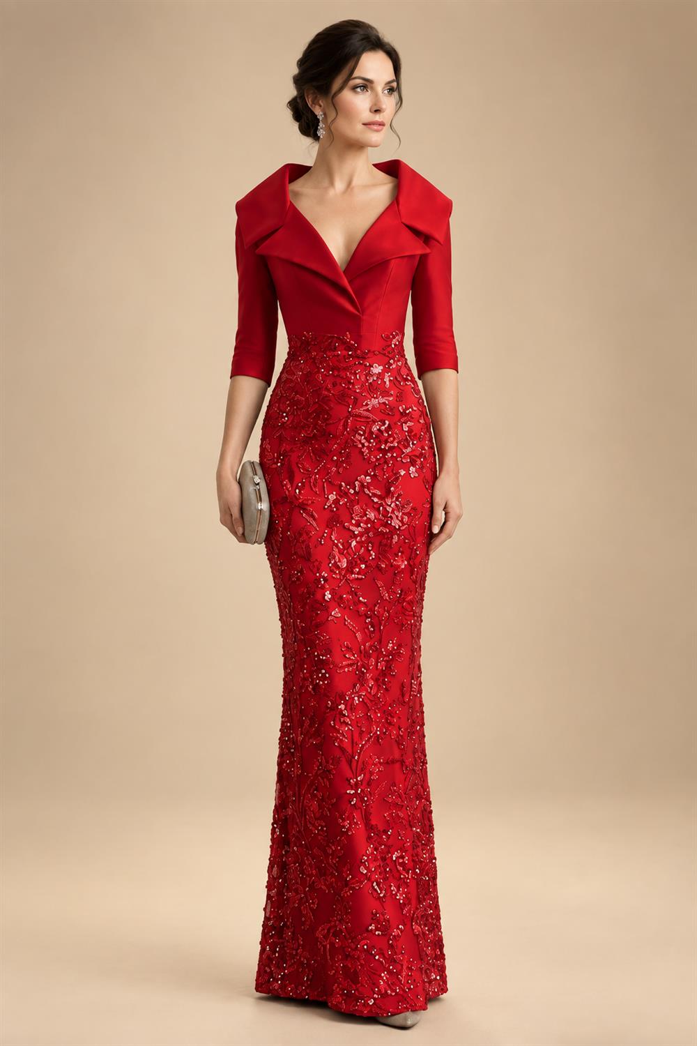 Sheath/Column Scoop Neck Chiffon Floor-Length Mother of the Bride & Groom Dresses with Lace Appliques (SHI22501639)