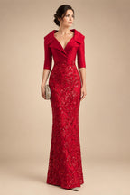 A-Line/Princess Scoop Neck Chiffon Maxi Mother of the Bride & Groom Dresses with 3D Flowers, Sweep Train & Pleats (SHI22501627)