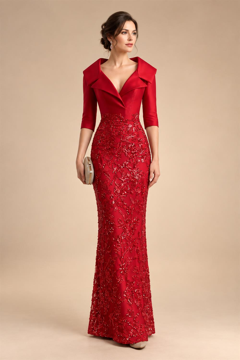 Sheath/Column Asymmetric Neck Satin Maxi Mother of the Bride & Groom Dresses with Side Sash, Slit & Ruched Waist (SHI22501643)