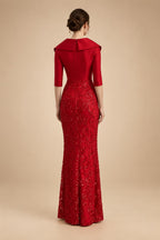 Sheath/Column Scoop Neck Velvet Floor-Length Mother of the Bride & Groom Dresses with Ruched Waist & Pockets (SHI22501602)