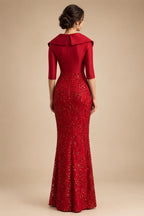 Sequin Floral Sheath Floor-Length Mother of the Bride & Groom Dresses with Satin Bodice (SHI22500925)